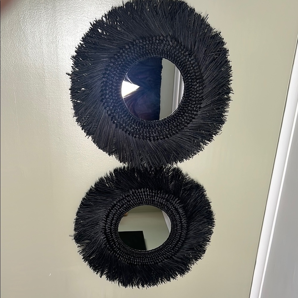 Black Sunburst Mirror Wall Decor